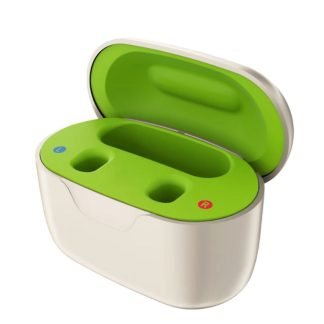 Cargador portátil Phonak Charger Case Go para Audéo Life, estuche abierto con compartimentos de carga magnética - Pilas Audífono